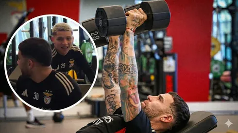 Prestianni le hizo una broma a Otamendi en el gimnasio de Benfica y tuvo que correr