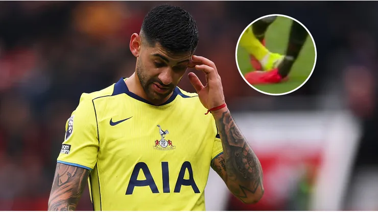 Ni protestó: Cuti Romero se fue expulsado por un planchazo a Casemiro en Tottenham vs. Manchester United