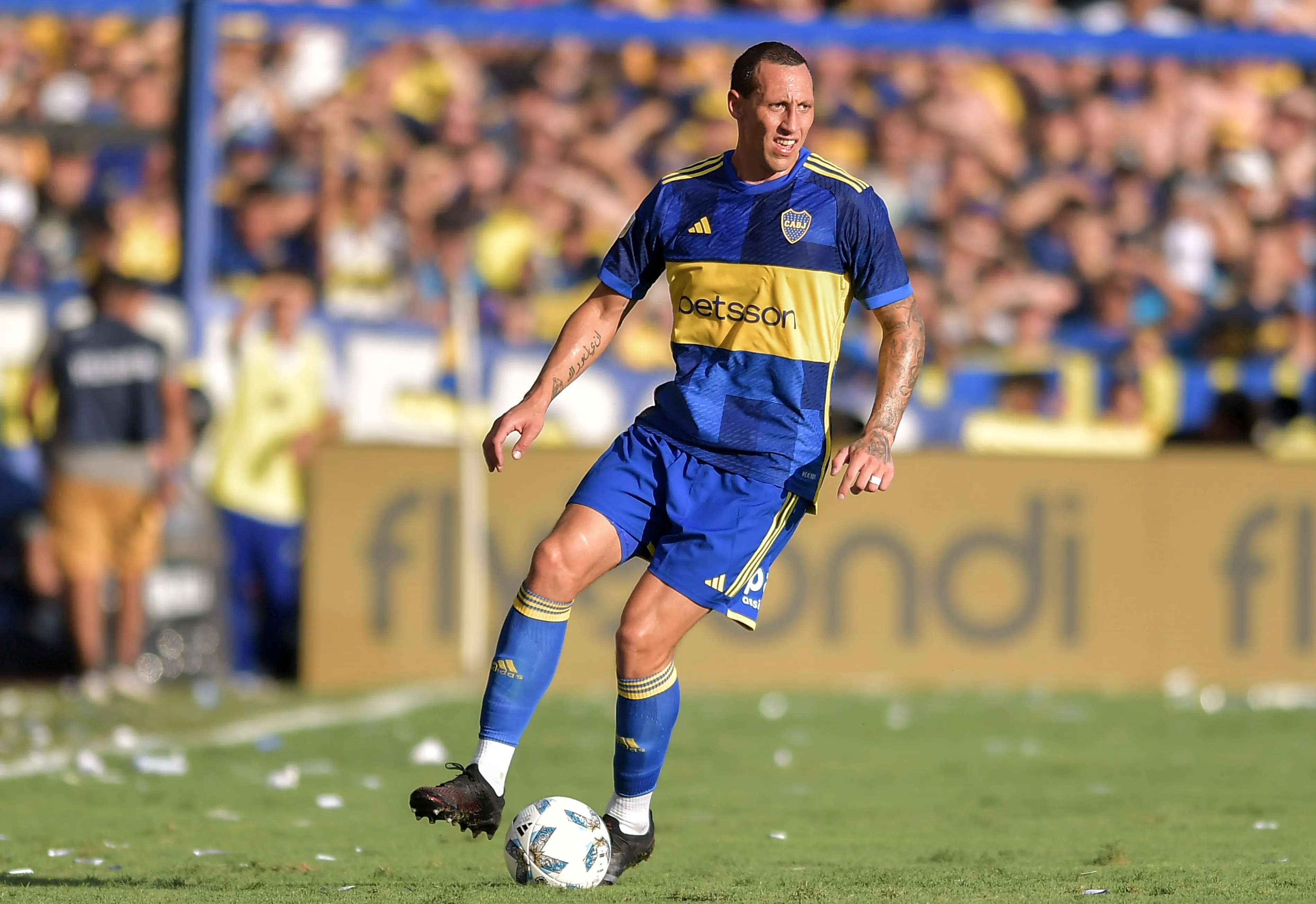Cristian Lema, durante su estadía en Boca. (Getty Images)