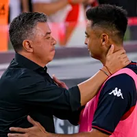 Abrazos, ovación y homenaje de River para Pity Martínez en la previa vs. Tigre