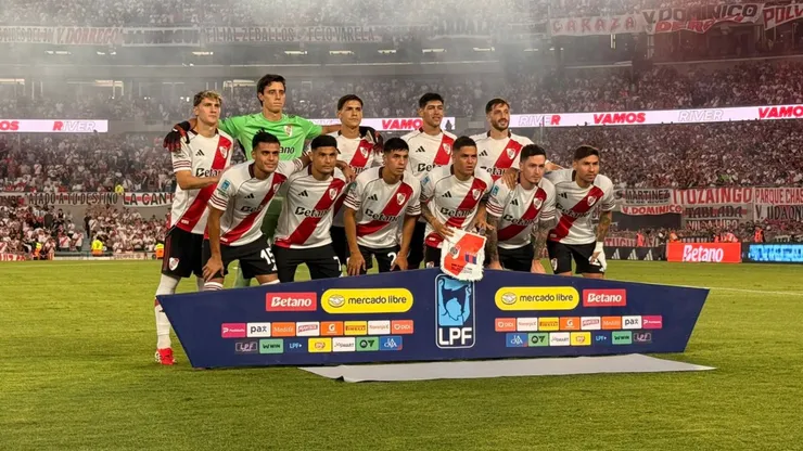 Los once titulares de River ante Tigre.
