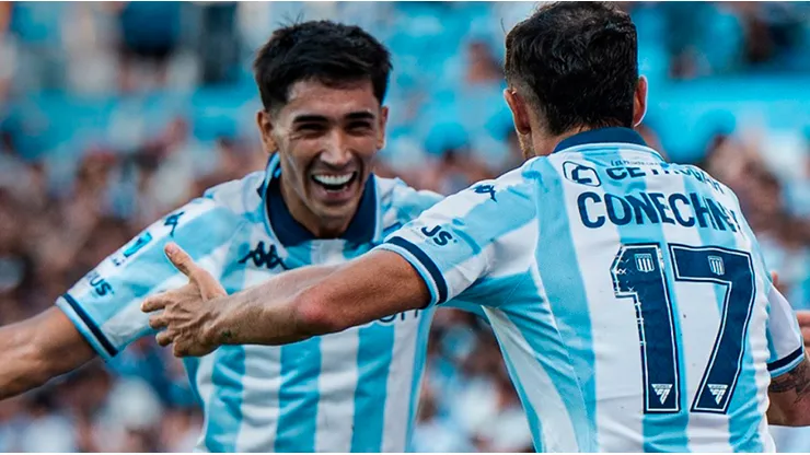 Solari y Conechny, los goleadores de Racing en Avellaneda.