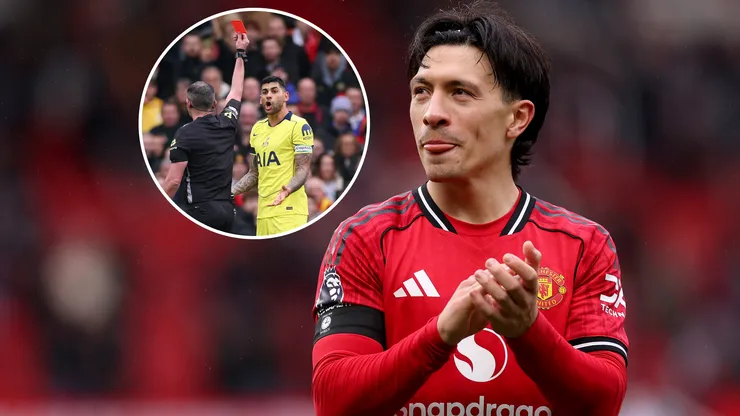 Lisandro Martínez celebró en Twitter la victoria del Manchester United sobre el Tottenham, partido en el que el Cuti Romero fue expulsado.