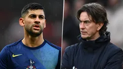 Thomas Frank mostró su sorpresa cuando le dijeron que Cristian Romero registra la mayor cantidad de expulsiones del Tottenham en la Premier League.