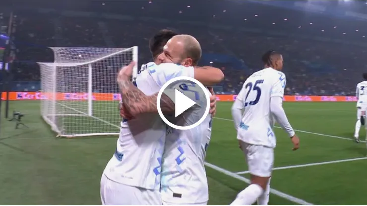 Lautaro Martínez celebra su gol ante Sassuolo.