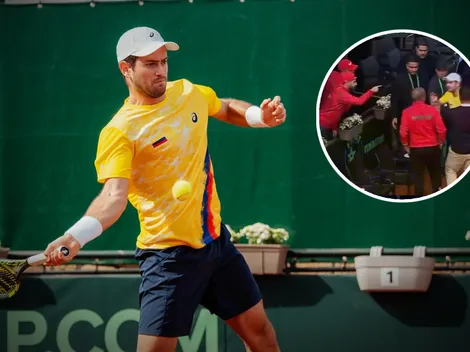 Violencia, botellazos y un final escandaloso en la Copa Davis tras la victoria de Colombia a Marruecos