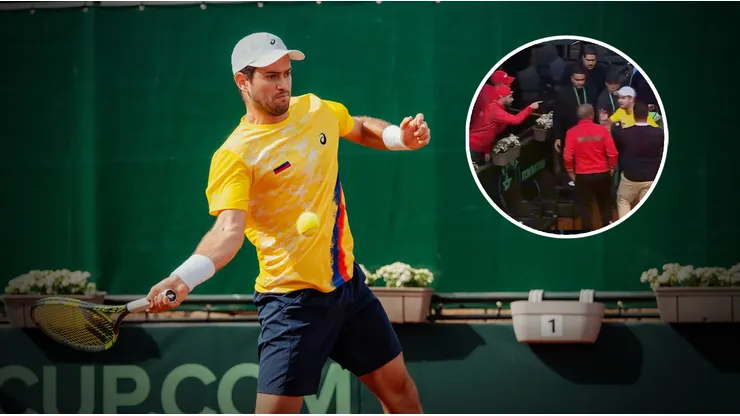 Violencia, botellazos y un final escandaloso en la Copa Davis tras la victoria de Colombia a Marruecos