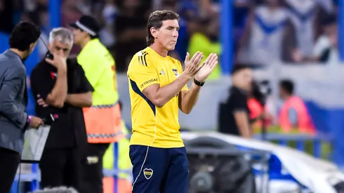 Claudio Úbeda, DT de Boca durante la derrota ante Vélez en Liniers.
