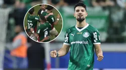 El Flaco López pateó el banderín del córner con el escudo del Corinthians tras su gol para Palmeiras y casi termina a las piñas con los jugadores de Timao.