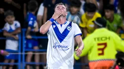 Matías Pellegrini celebra su gol ante Boca.