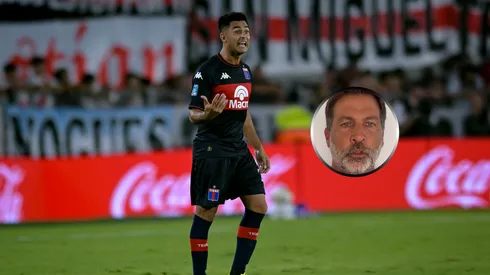 Pity Martínez en la cancha de River.
