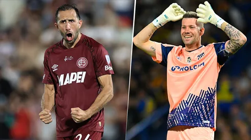 Carlos Izquierdoz y Guido Herrera, protagonistas de Lanús y Talleres.