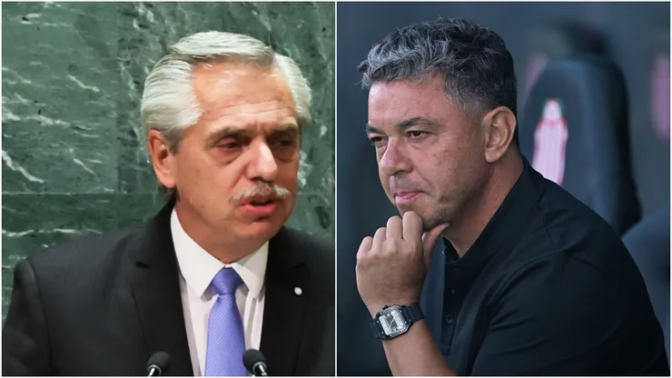 Alberto Fernández y Marcelo Gallardo