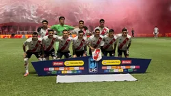 Así salió River a disputar el partido en La Paternal.