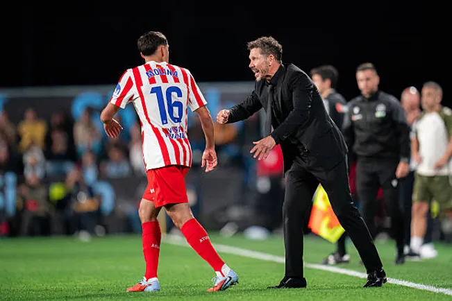 Simeone destacó la actuación de Molina en su vuelta a la titularidad.