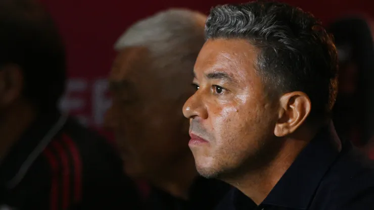 Marcelo Gallardo fue expulsado por Andrés Merlos en la derrota ante Argentinos Juniors.
