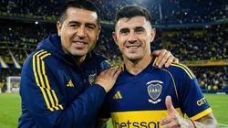 Juan Román Riquelme y Adam Bareiro en Boca Juniors.
