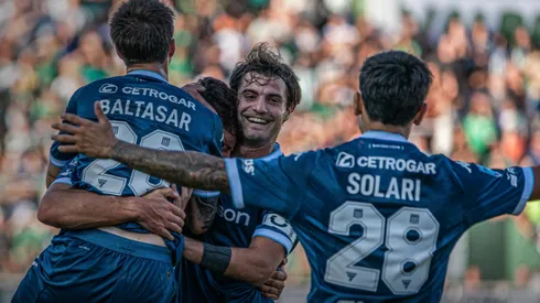 Los jugadores de Racing ante Banfield por el Torneo Apertura 2026.
