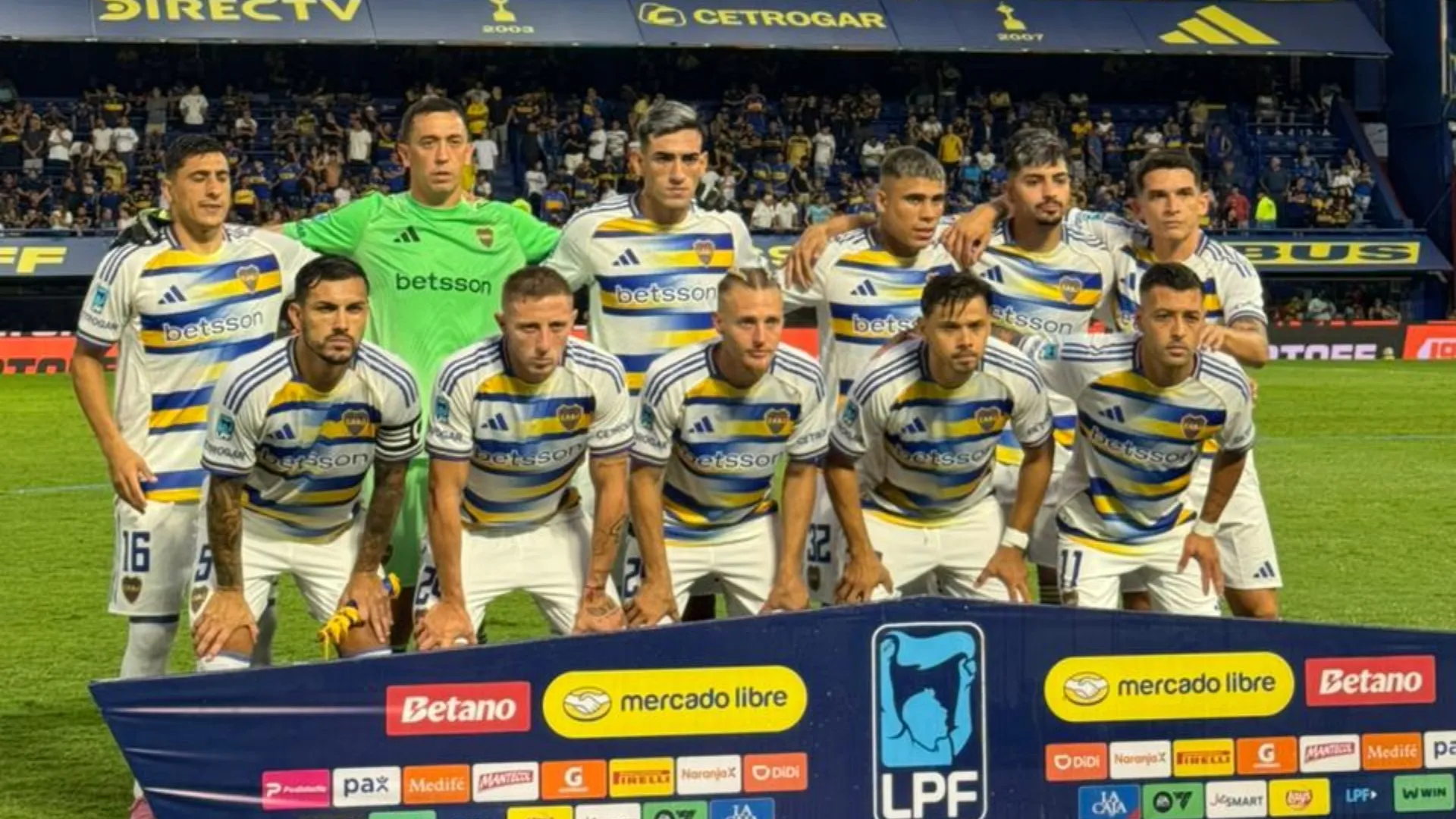 La formación de Boca ante Platense.