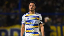 Edinson Cavani ingresó desde el banco en el empate de Boca ante Platense.
