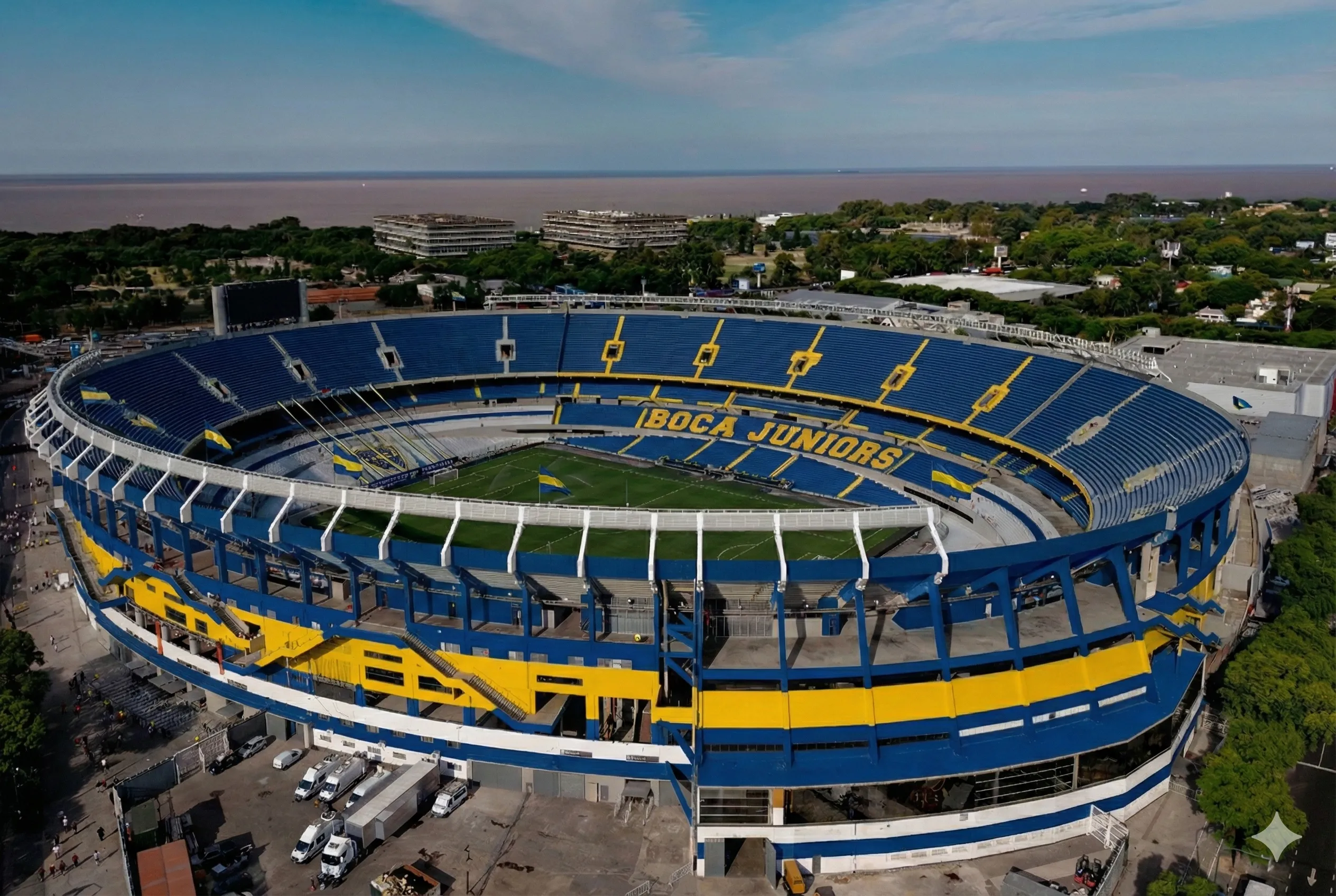 Así sería el Estadio Monumental de Boca Juniors. (Gemini IA)