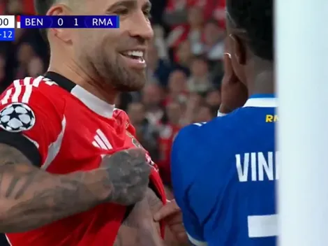 Otamendi provocó a Vinícius Jr. mostrándole el tatuaje de campeón del mundo