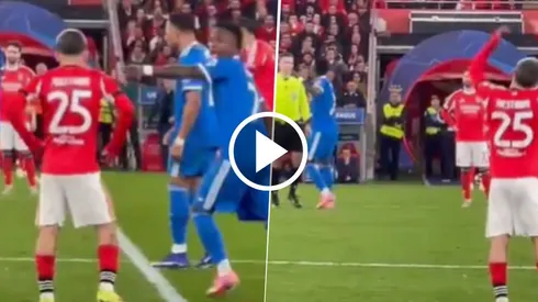 El Benfica aportó un video con el que expone que ningún jugador del Real Madrid, más allá de Vinícius, pudo haber escuchado qué dijo Gianluca Prestianni.