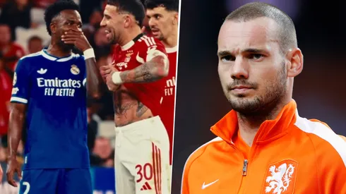 Wesley Sneijder cuestionó a Nicolás Otamendi por mostrarle el tatuaje de campeón del mundo a Vinícius en el Benfica vs. Real Madrid.