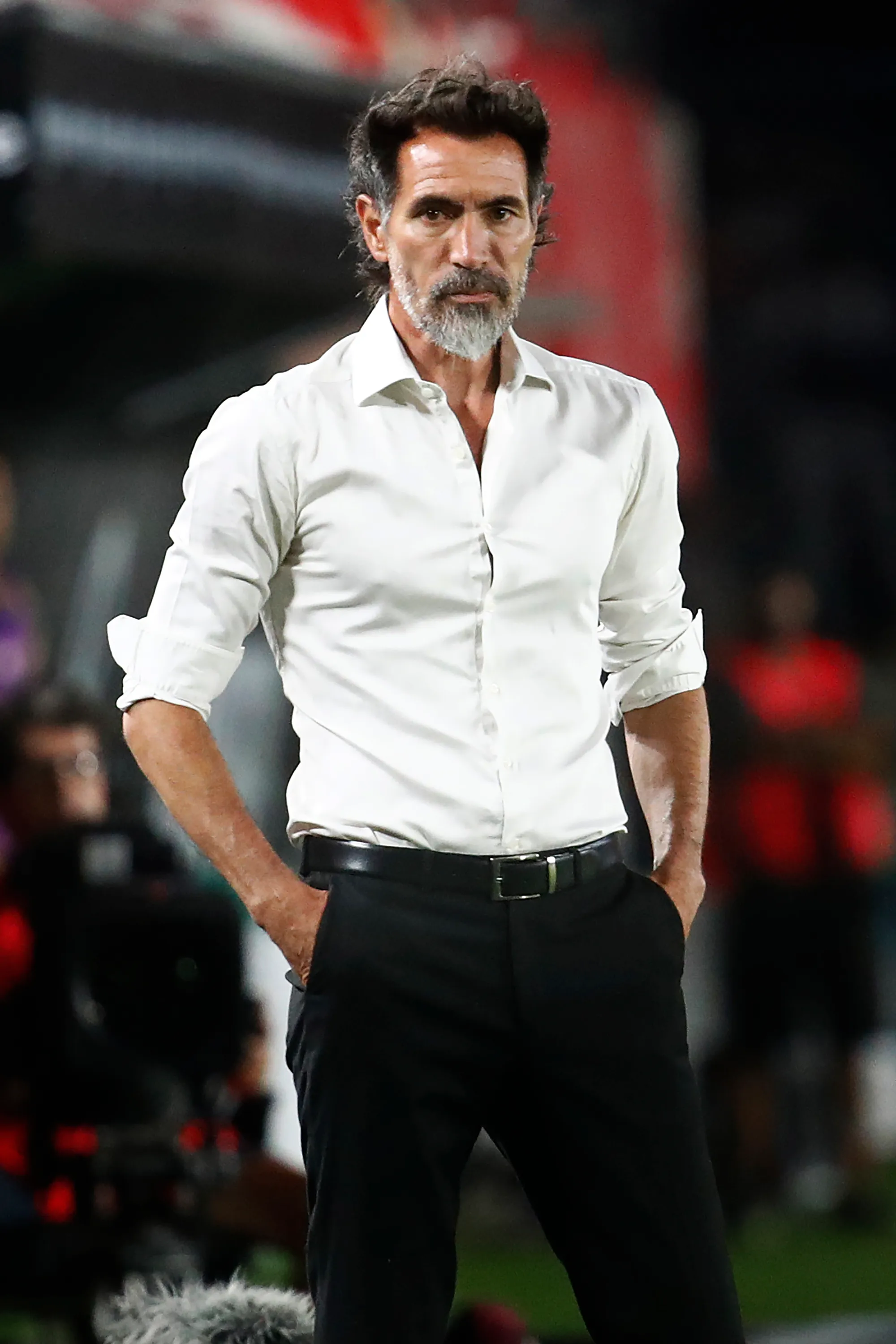 Eduardo Domínguez, entrenador de Estudiantes. (Getty).