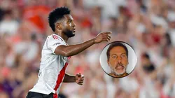 Borja festejando un gol en River.