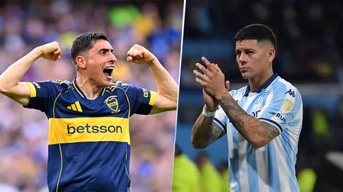 Miguel Merentiel y Marcos Rojo, protagonistas de Boca y Racing.