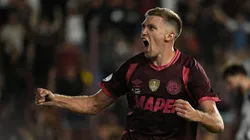 Rodrigo Castillo celebra su gol ante Flamengo.