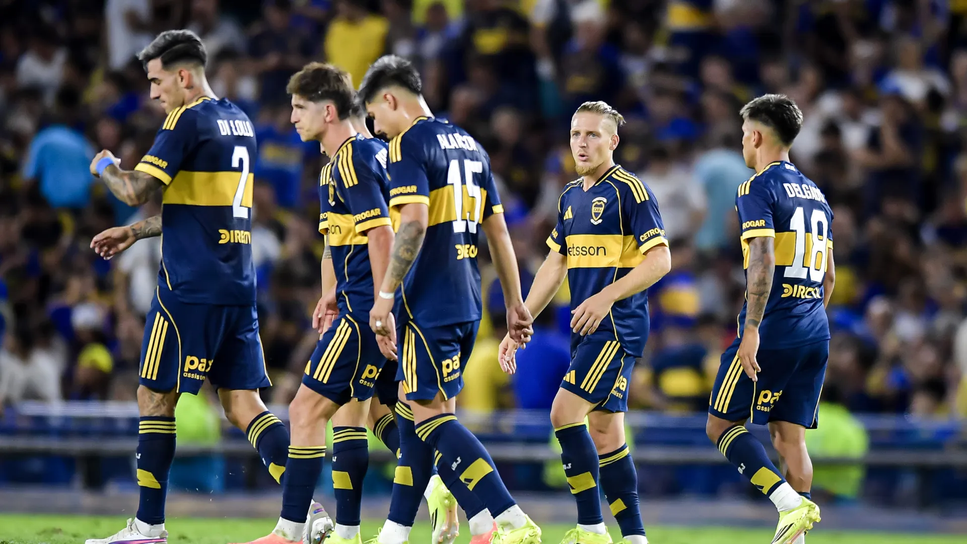 Los jugadores de Boca tras igualar ante Racing en el Torneo Apertura 2026. (Getty Images)