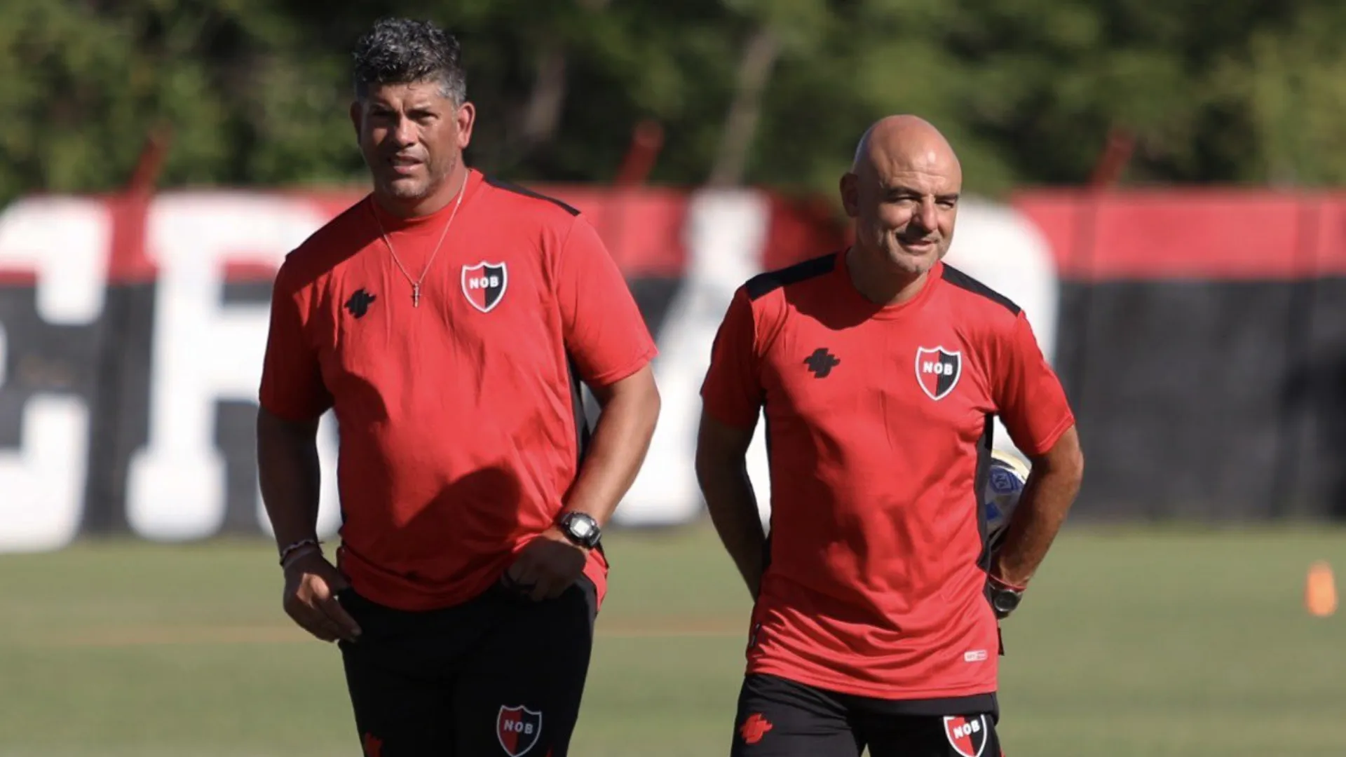 Favio Orsi y Sergio Gómez, durante su estadía en Newell’s.