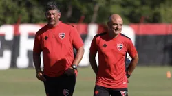 Favio Orsi y Sergio Gómez, durante su estadía en Newell's.