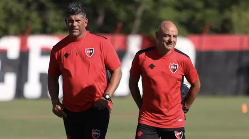 Favio Orsi y Sergio Gómez, durante su estadía en Newell's.