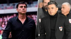 Gustavo Quinteros y Marcelo Gallardo, DT's de Independiente y River.