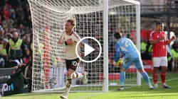 Alexis Mac Allister convirtió ante Nottingham Forest.