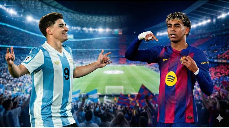 Julián Álvarez y Lamine Yamal, figuras de sus seleccionados.