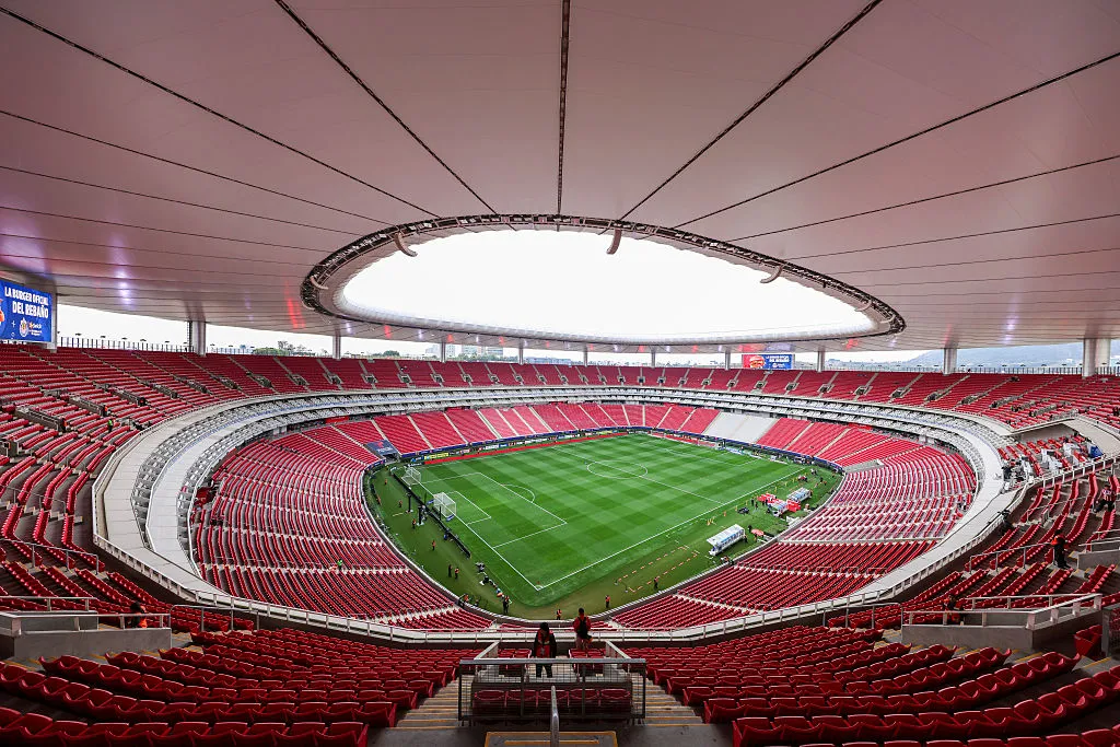 El estadio de Guadalajara será sede de cuatro partidos en el Mundial 2026 y está en el epicentro de la guerra de narcos que se vive en México. (Getty)