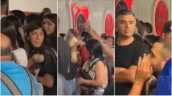 Los hinchas de River en los pasillos del Monumental