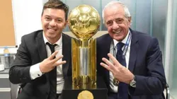 Marcelo Gallardo junto a Rodolfo D'Onofrio.