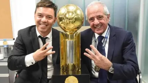 Marcelo Gallardo junto a Rodolfo D'Onofrio.