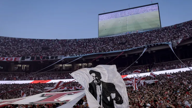 Los hinchas de River en el partido frente a Banfield.