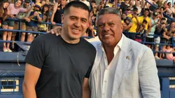 Juan Román Riquelme y Claudio Tapia, presidentes de Boca y de la AFA.