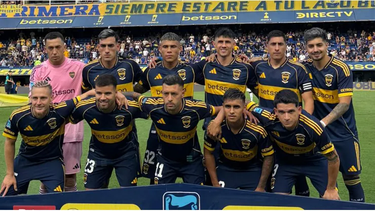 La formación titular de Boca ante Gimnasia de Mendoza.