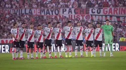 Los jugadores de River Plate en el Estadio Monumental.