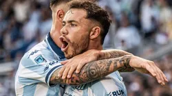 Tomás Conechny viene de marcar el gol del empate en el 1-1 de Racing frente a Independiente Rivadavia.