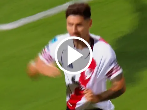 El gol de Montiel para darle el empate a River ante Independiente Rivadavia