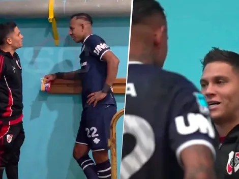 ¿Qué se dijeron? La charla entre Juanfer y Villa en los pasillos tras el empate